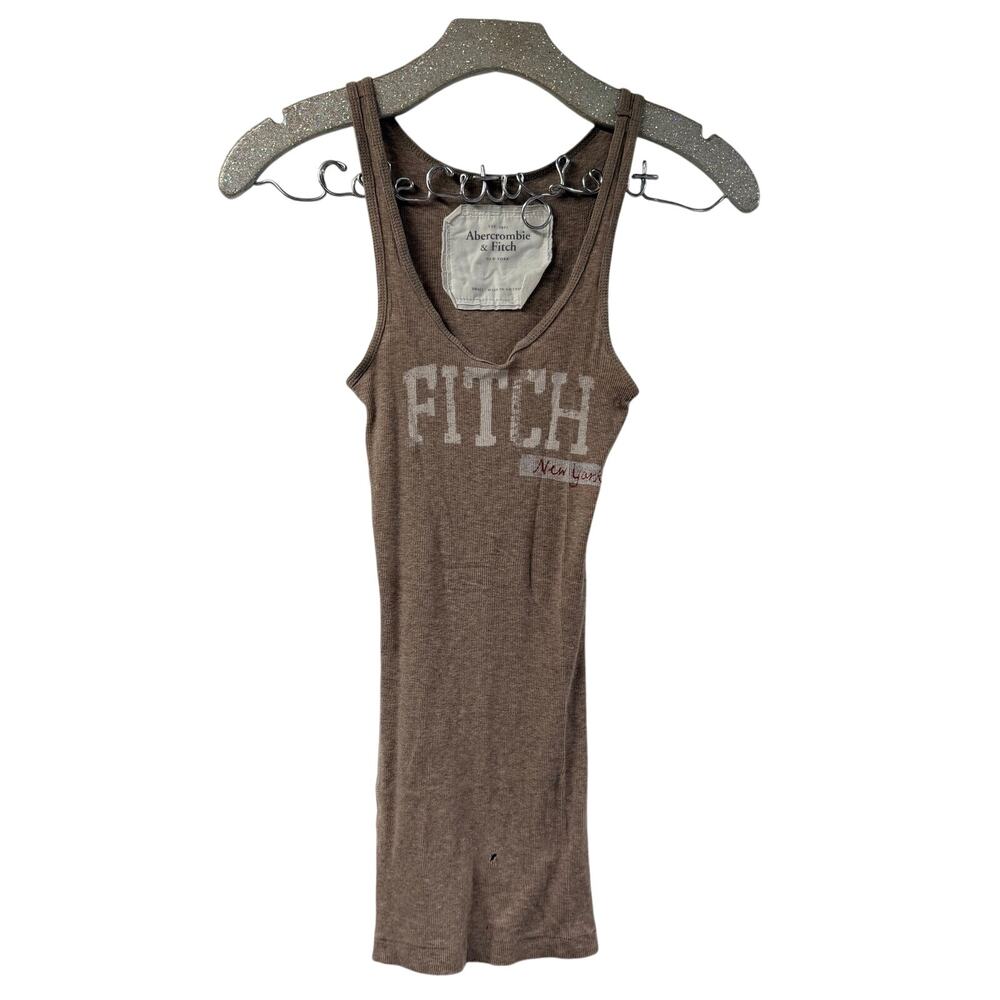 Abercrombie & Fitch Tank Top Small Tunic Vintage Brown